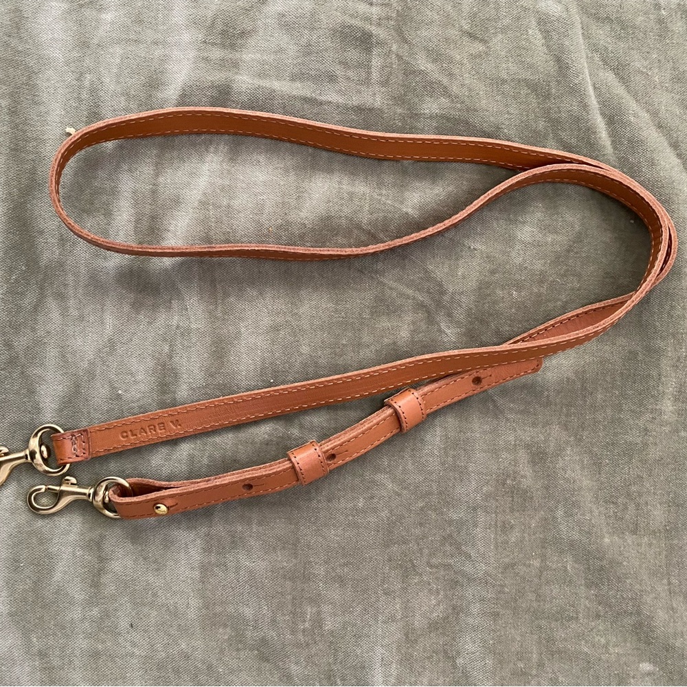 Clare V Adjustable Crossbody Strap in Cuoio